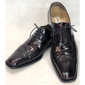 Mens Mezlan Squire Burgundy/Maroon Size 13 Leather Wingtip Brogue Oxford Shoes